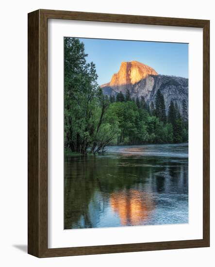 Half Dome Reflected in Merced River, Yosemite Valley, Yosemite National Park, California, USA-null-Framed Photographic Print
