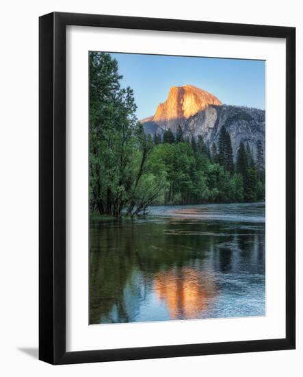 Half Dome Reflected in Merced River, Yosemite Valley, Yosemite National Park, California, USA-null-Framed Photographic Print