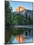 Half Dome Reflected in Merced River, Yosemite Valley, Yosemite National Park, California, USA-null-Mounted Photographic Print