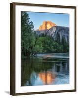 Half Dome Reflected in Merced River, Yosemite Valley, Yosemite National Park, California, USA-null-Framed Photographic Print