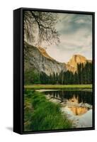 Half Dome Reflection at Cook's Meadow, Yosemite Valley-Vincent James-Framed Stretched Canvas