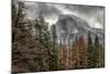 Half Dome View from Sentinel Bridge in Winter. Yosemite National Park, California.-Tom Norring-Mounted Photographic Print