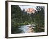 Half Dome with Sunset over Merced River, Yosemite, California, USA-Tom Norring-Framed Photographic Print