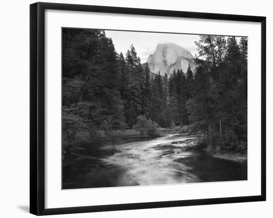 Half Dome with Sunset over Merced River, Yosemite, California, USA-Tom Norring-Framed Photographic Print