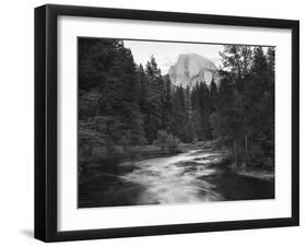 Half Dome with Sunset over Merced River, Yosemite, California, USA-Tom Norring-Framed Premium Photographic Print