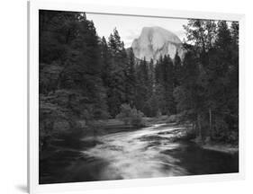 Half Dome with Sunset over Merced River, Yosemite, California, USA-Tom Norring-Framed Photographic Print