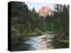 Half Dome with Sunset over Merced River, Yosemite, California, USA-Tom Norring-Stretched Canvas