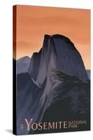 Half Dome - Yosemite National Park, California Lithography-Lantern Press-Stretched Canvas