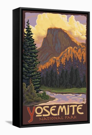 Half Dome, Yosemite National Park, California-Lantern Press-Framed Stretched Canvas