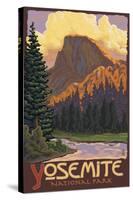 Half Dome, Yosemite National Park, California-Lantern Press-Stretched Canvas