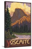 Half Dome, Yosemite National Park, California-Lantern Press-Stretched Canvas