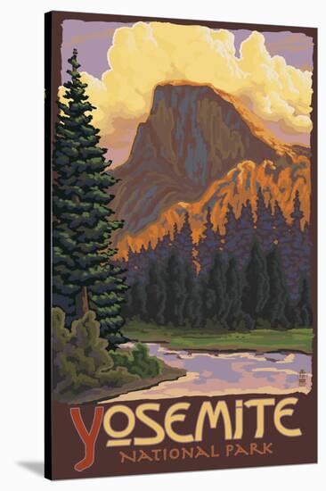 Half Dome, Yosemite National Park, California-Lantern Press-Stretched Canvas