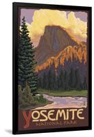 Half Dome, Yosemite National Park, California-Lantern Press-Framed Art Print