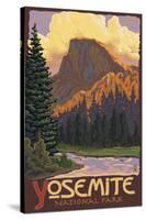 Half Dome, Yosemite National Park, California-Lantern Press-Stretched Canvas