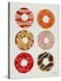 Half Dozen Donuts-Cat Coquillette-Stretched Canvas