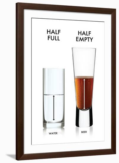 Half Full - Half Empty-Noble Works-Framed Art Print