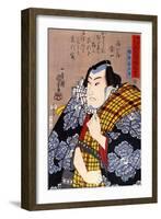 Half Legth Portrait of Bazui Chobel-Kuniyoshi Utagawa-Framed Giclee Print