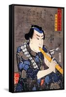 Half Legth Portrait of Goshaku Somegoro-Kuniyoshi Utagawa-Framed Stretched Canvas