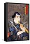 Half Legth Portrait of Goshaku Somegoro-Kuniyoshi Utagawa-Framed Stretched Canvas