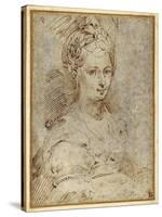 Half-Length of a Seated Woman-Parmigianino-Stretched Canvas