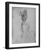 'Half-Length of a Young Woman in Profile to the Right', c1480 (1945)-Leonardo Da Vinci-Framed Giclee Print