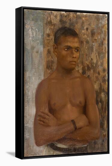 Half Length of Ralph, 1923-Henry Scott Tuke-Framed Stretched Canvas