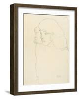 Half-Length Portrait of a Girl in Three-Quarter Profile, 1913-Gustav Klimt-Framed Giclee Print