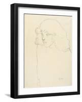 Half-Length Portrait of a Girl in Three-Quarter Profile, 1913-Gustav Klimt-Framed Giclee Print