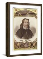 Half-Length Portrait of a Man Wearing 18th-Century Clothing-null-Framed Giclee Print