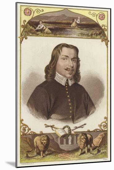 Half-Length Portrait of a Man Wearing 18th-Century Clothing-null-Mounted Giclee Print