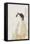 Half-Length Portrait of a Woman Smoking, Holding a Pipe and Exhaling a Cloud of Smoke-Kitagawa Utamaro-Framed Stretched Canvas