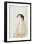 Half-Length Portrait of a Woman Smoking, Holding a Pipe and Exhaling a Cloud of Smoke-Kitagawa Utamaro-Framed Giclee Print