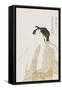 Half-Length Portrait of a Woman Smoking, Holding a Pipe and Exhaling a Cloud of Smoke-Kitagawa Utamaro-Framed Stretched Canvas