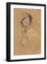 Half-Length Portrait of a Woman with Her Forehead Resting on Her Hand-Gustav Klimt-Framed Giclee Print