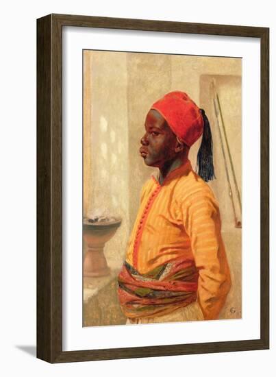 Half Length Portrait of an Arab Boy-Frederick Goodall-Framed Giclee Print