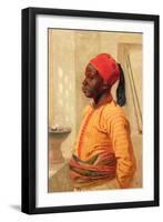 Half Length Portrait of an Arab Boy-Frederick Goodall-Framed Giclee Print