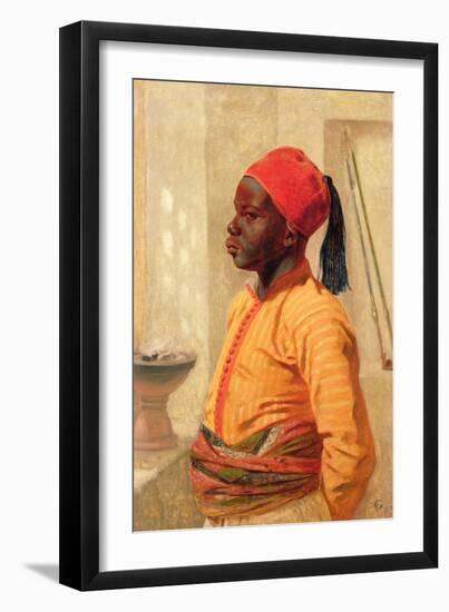 Half Length Portrait of an Arab Boy-Frederick Goodall-Framed Giclee Print