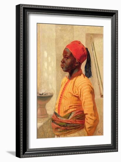 Half Length Portrait of an Arab Boy-Frederick Goodall-Framed Giclee Print