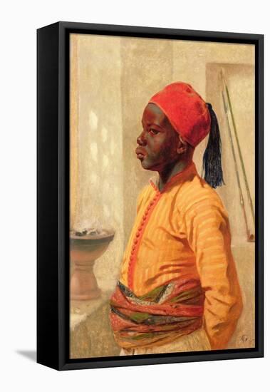 Half Length Portrait of an Arab Boy-Frederick Goodall-Framed Stretched Canvas