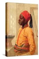 Half Length Portrait of an Arab Boy-Frederick Goodall-Stretched Canvas