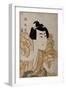 Half Length Portrait of the Actor Onoe Eizaburo in the Role Os Soga Gora-Hashiguchi Goyo-Framed Giclee Print