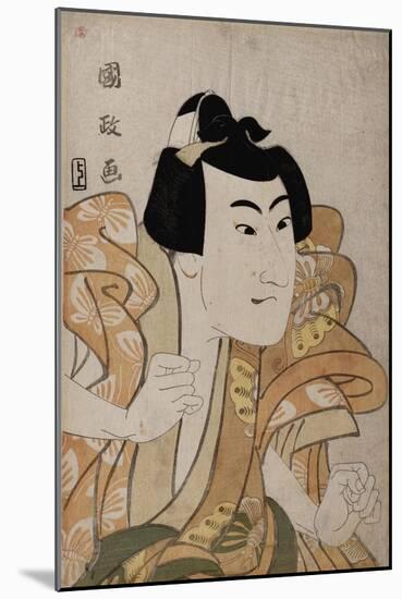 Half Length Portrait of the Actor Onoe Eizaburo in the Role Os Soga Gora-Hashiguchi Goyo-Mounted Giclee Print