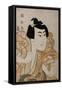 Half Length Portrait of the Actor Onoe Eizaburo in the Role Os Soga Gora-Hashiguchi Goyo-Framed Stretched Canvas