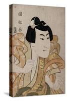 Half Length Portrait of the Actor Onoe Eizaburo in the Role Os Soga Gora-Hashiguchi Goyo-Stretched Canvas