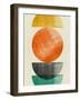 Half Moons and Tangerine Circle I-Eline Isaksen-Framed Art Print