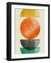 Half Moons and Tangerine Circle I-Eline Isaksen-Framed Art Print