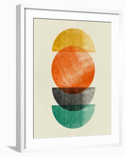 Half Moons and Tangerine Circle II-Eline Isaksen-Framed Art Print