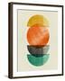 Half Moons and Tangerine Circle II-Eline Isaksen-Framed Art Print