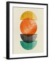 Half Moons and Tangerine Circle II-Eline Isaksen-Framed Art Print