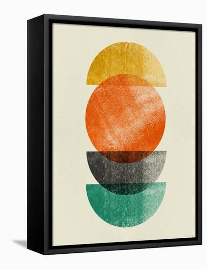 Half Moons and Tangerine Circle II-Eline Isaksen-Framed Stretched Canvas